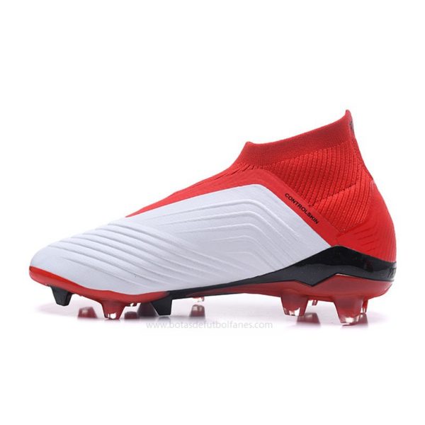 Adidas Predator FG Mujer Blanco Negro Rojo